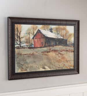 Old Cumington Barn Framed Wall Art Painting