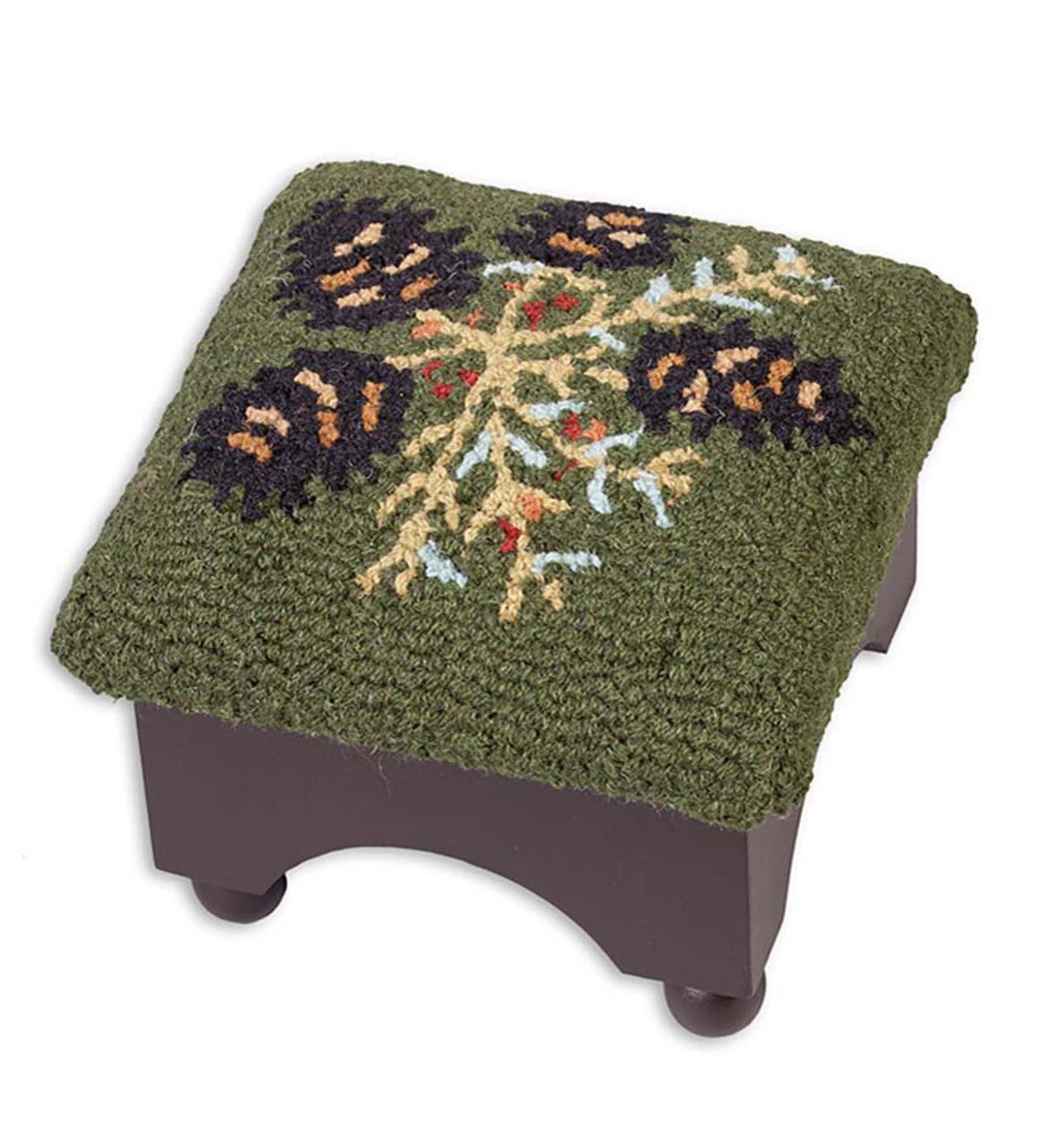 Pine Cone Footstool, 9"H