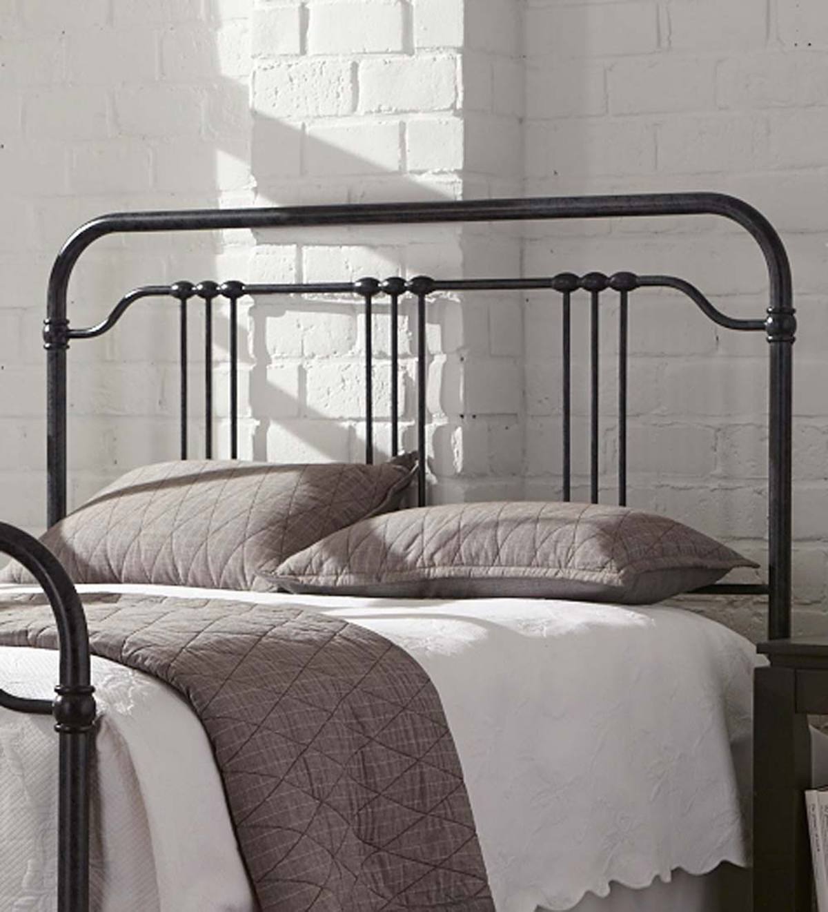 Wellesly Marbled Navy Metal Headboard for King-Size Bed