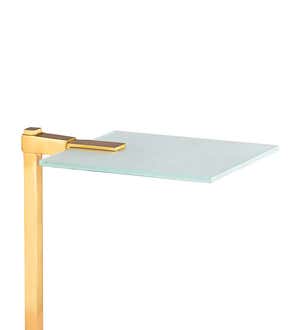 Frosted Glass Demitri C-Shaped Drink Table