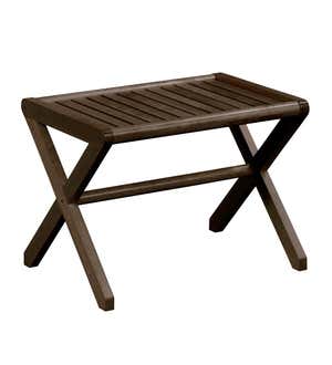 Modern Farmhouse Wood Stool/Bench - Espresso