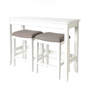 Sofa Table Set with Saddle Seat Stools