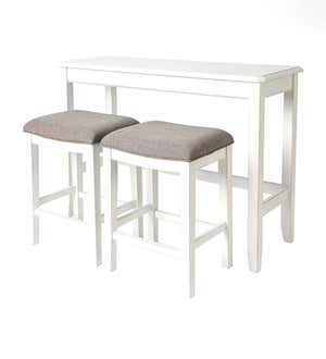 Sofa Table Set with Saddle Seat Stools