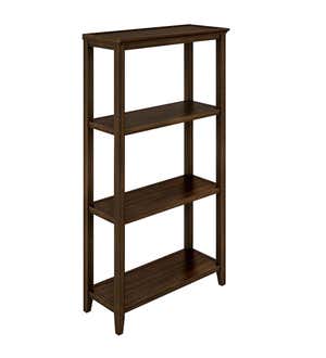 Farmhouse Three-Shelf Tall Bookcase Storage Rack