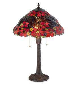 Poinsettia Tiffany Table Lamp