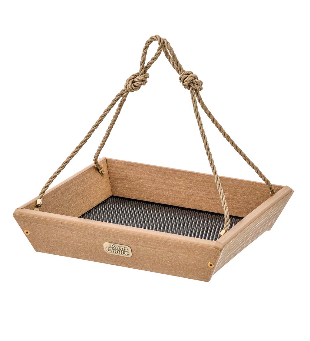 Recycled Poly-Lumber Hanging Tray Bird Feeder