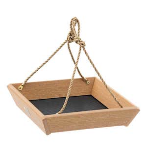 Recycled Poly-Lumber Hanging Tray Bird Feeder