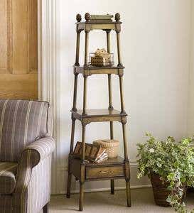 Whispering Pines Shelf Tower with Drawer