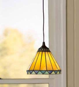 Tiffany-Style Stained Glass Pendant Light