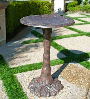 Timeless Tree Metal Birdbath - Bronze