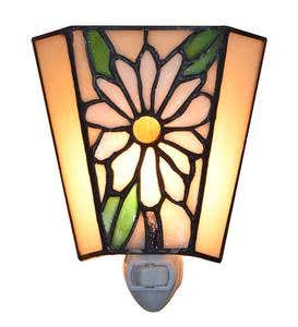 Tiffany-Style Stained Glass Daisy Night Light