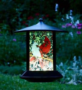 Cardinal Solar Bird Feeder