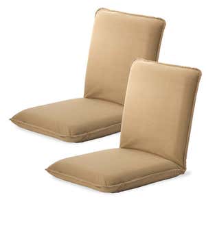 Multiangle Floor Chairs with Adjustable Back, Set of 2