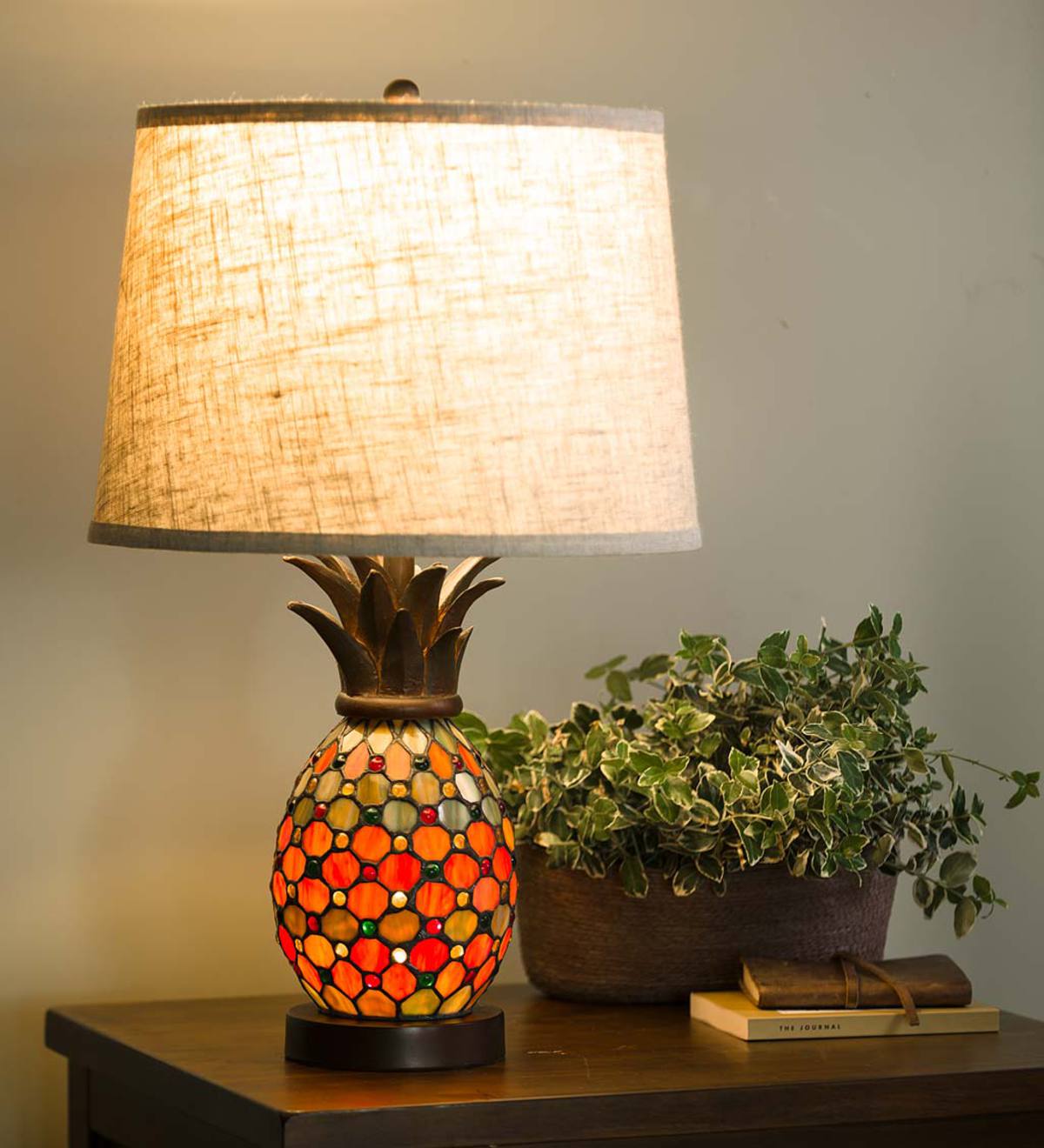 Pineapple Stained Glass Table Lamp
