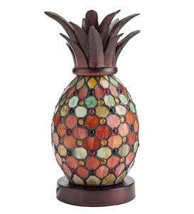 Pineapple Stained Glass Accent Lamp