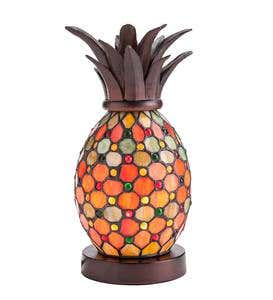 Pineapple Stained Glass Accent Lamp