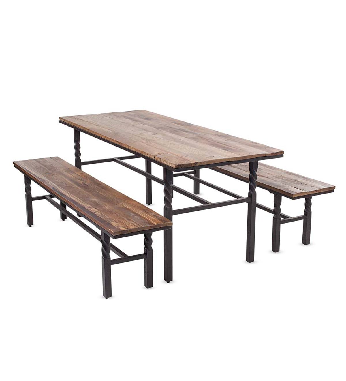 Deep Creek Dining Set, Table and Two Benches