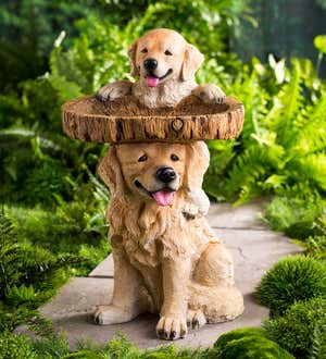 Playful Puppies Birdbath