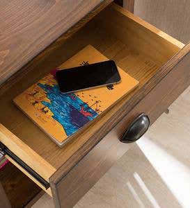 Arts and Crafts Mission Side Table with Charging Station