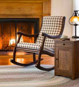 Turkey Cove Upholstered Wood Rocking Chair