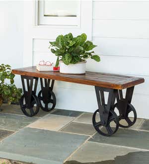 Allegheny Reclaimed Wood Coffee Table with Wheels