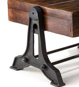 Allegheny Reclaimed Wood Side Table with Trestle Legs