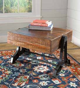 Allegheny Reclaimed Wood Side Table with Trestle Legs