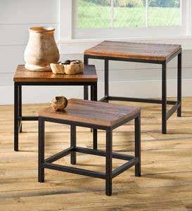 Allegheny Reclaimed Wood Nesting Tables, Set of 3