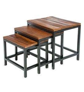Allegheny Reclaimed Wood Nesting Tables, Set of 3