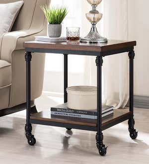 Convington Side Table with Power Outlets and USB Charging Ports