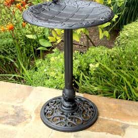 English Ivy Metal Birdbath