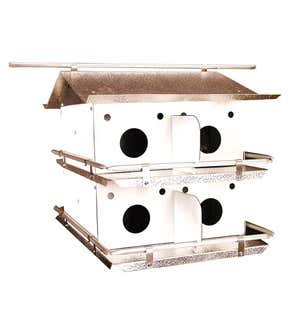 Fully-Assembled 8-Room Purple Martin Birdhouse and Pole Set