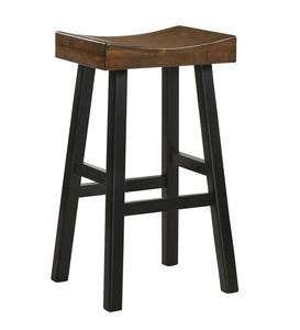 30" Wood Saddle Bar Stool