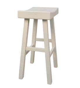 30" Wood Saddle Bar Stool