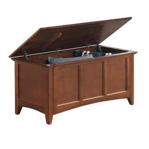 Hinged Paneled Storage Chest/Console