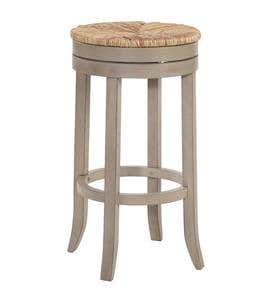 30" Round Rush Seat Swivel Bar Stool