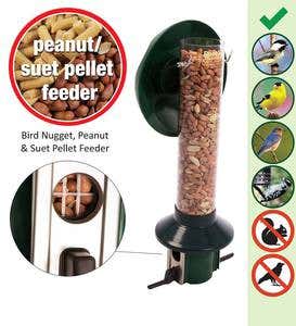 PestOff Bird Feeder For Peanuts, Dried Meal Worms, Suet And Wild Bird Nuggets