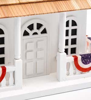 Patriotic Birdhouse with Americana Bunting