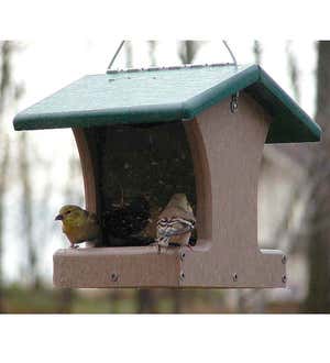 Recycled Poly-Lumber 2-Sided Hopper Bird Feeder