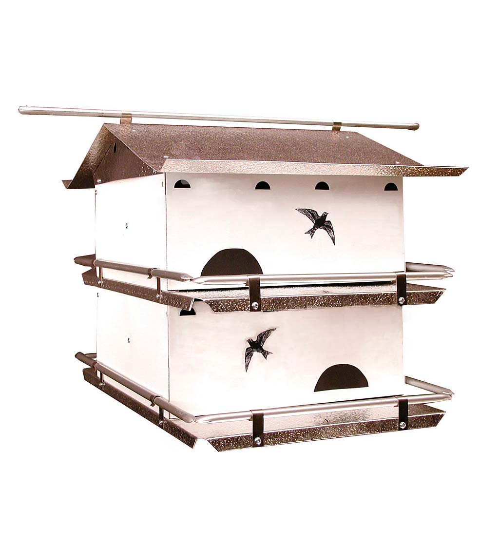 4-Room Purple Martin Birdhouse with Suites and Starling-Resistant Openings