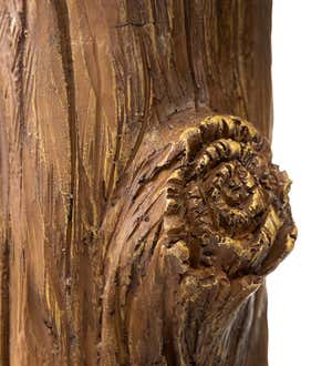 Hand-Painted Fawn Tree Stump Birdbath