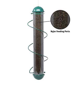 Green Spiral-Perch Finch Bird Feeder