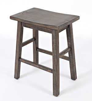 Cape Charles 3-Piece Barnwood Dining Set with Stools - Barnwood