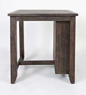 Cape Charles 3-Piece Barnwood Dining Set with Stools