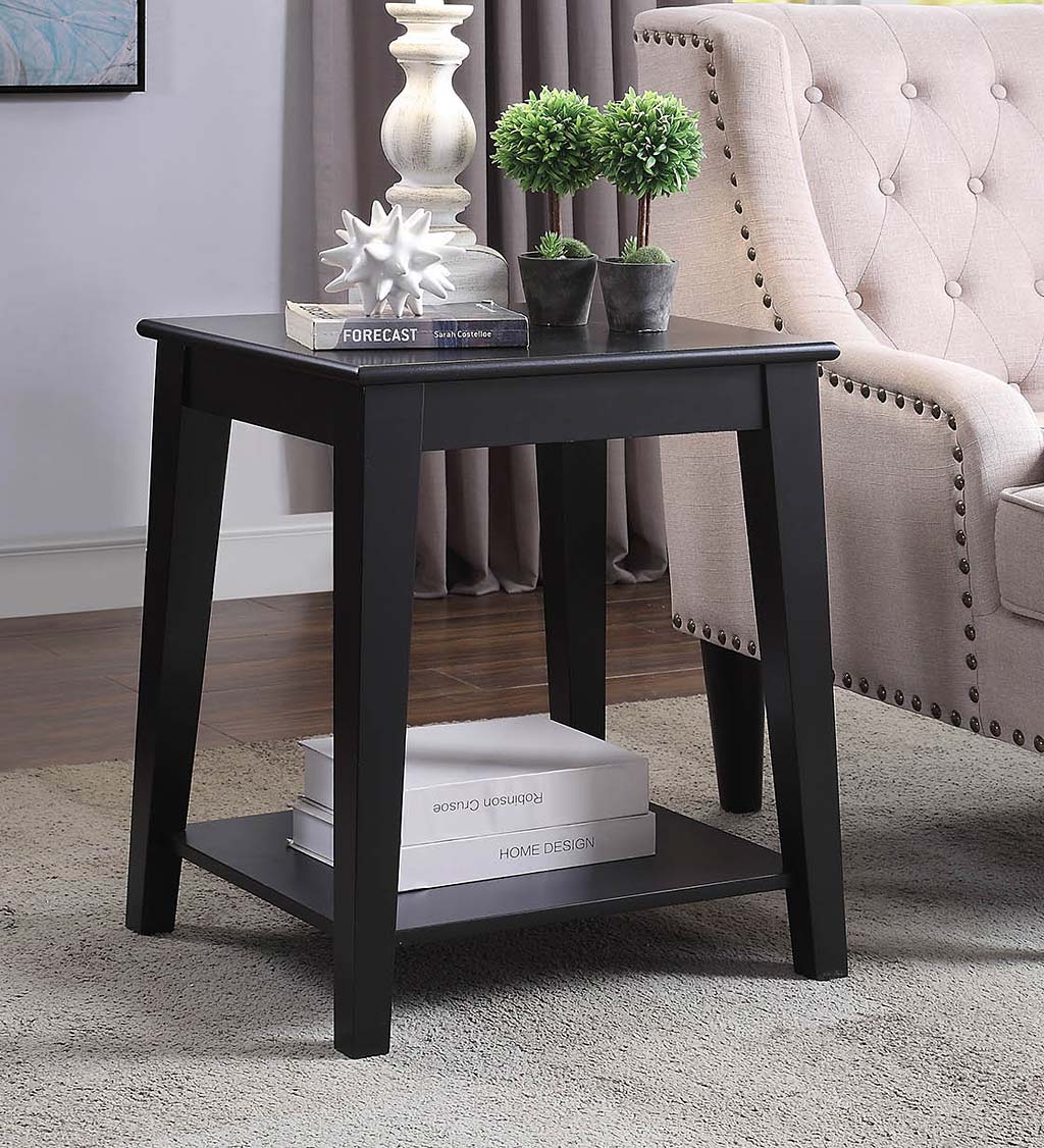 Side Table with Charging Station