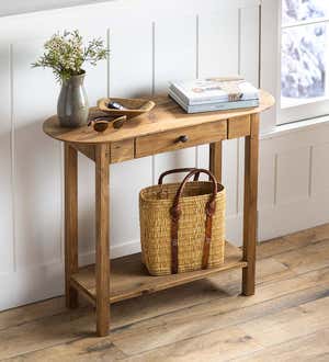 Rowan Ridge Reclaimed Pine Oval Console Table