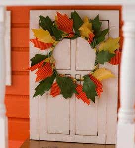 Autumn Daze Wooden Birdhouse and Pedestal Pole Set