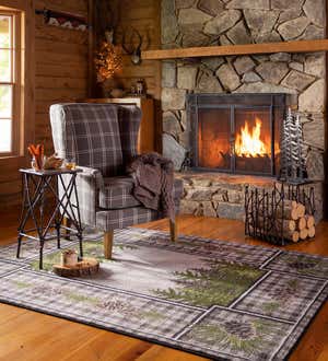 Indoor/Outdoor Crater Lake Side Table with Marble Top