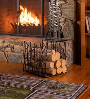 Indoor/Outdoor Crater Lake Wood Rack