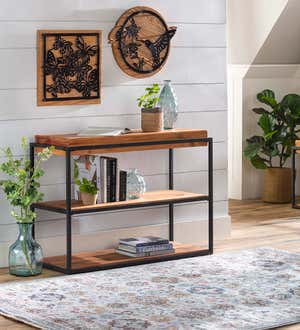 Blowing Rock Reclaimed Wood Block Console Table